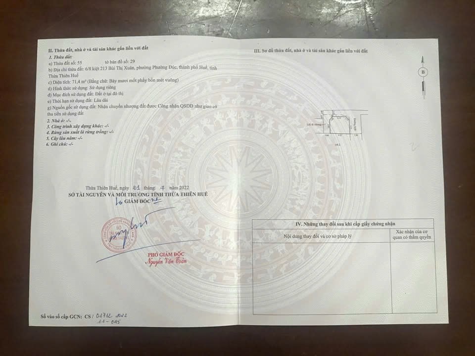 Bán gấp lô đất 3 mặt tiền kiệt ô tô đường Sơn Xuyên khu Bàu Vá cạnh Bùi Thi Xuân.