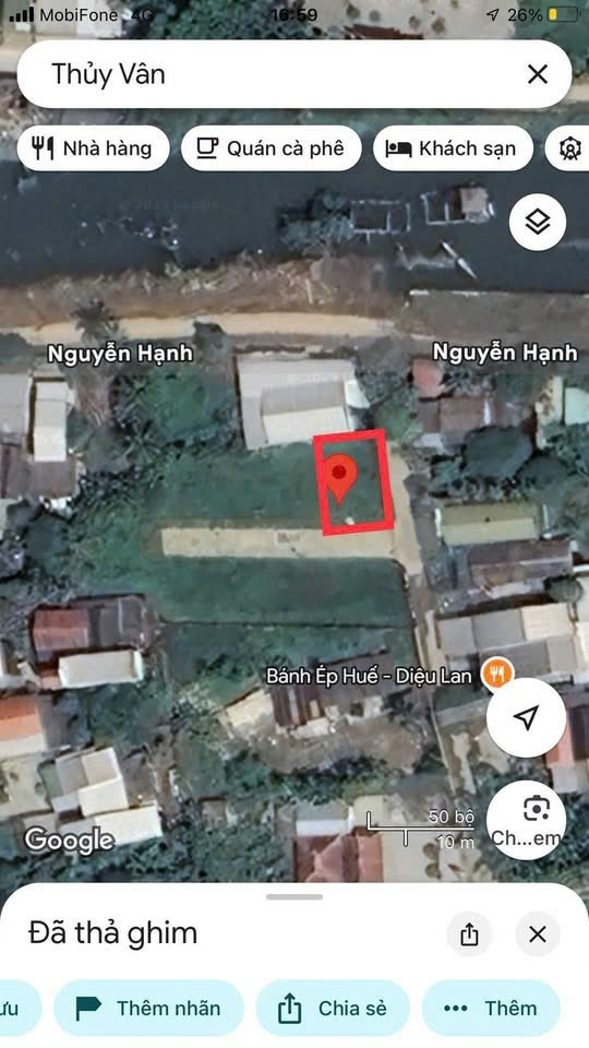 Bán lô đất đường ô tô Thuỷ Vân - Công Lương TP Huế 🎗 chỉ 1,8xx tỷ