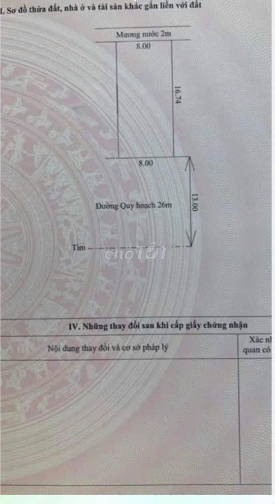Bán đất 1Mặt tiền đường Hoàng Quốc Việt